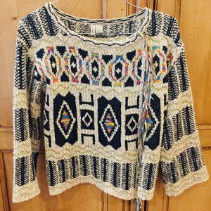 Anthropologie MOTH Spectra Fringed Cardigan